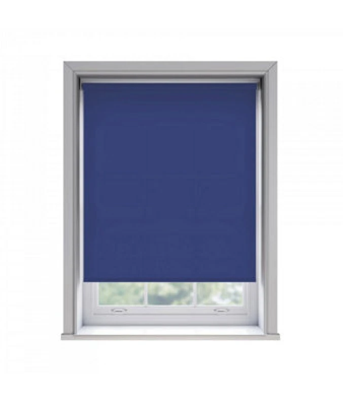 Image of 100Cm No Drill Self Adhesive Navy Thermal Blackout Roller Blind (170Cm Drop)