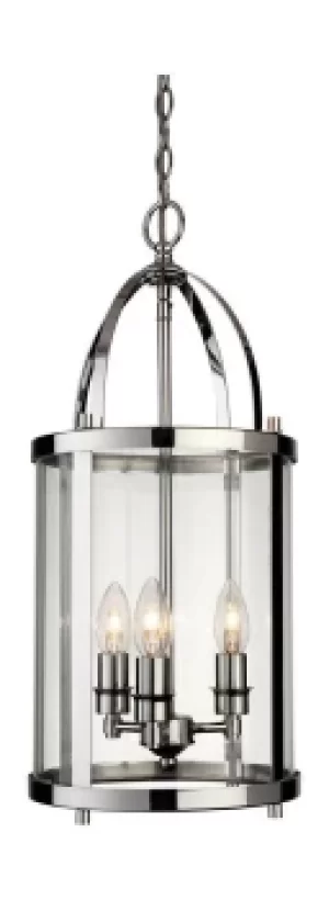 Imperial 3 Light Round Ceiling Pendant Lantern Chrome, E14