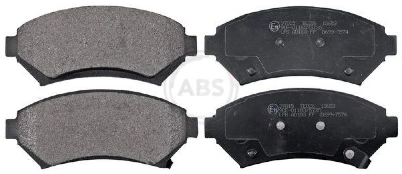 Image of A.B.S. 37015 Brake pad set with acoustic wear warning Brake Pad Set,disc brake (402)