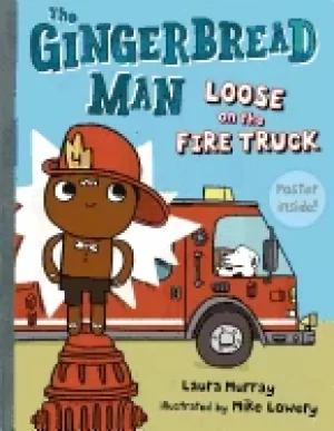 Image of gingerbread man loose on the fire truck