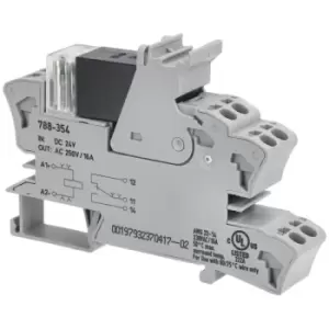 Image of WAGO 788-354 24VDC 16A SPDT-CO DIN Rail Mountable Relay Module