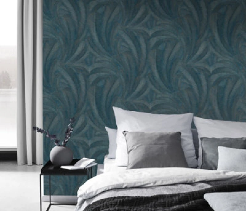 Image of Erismann Wallpaper Plume Petroleum