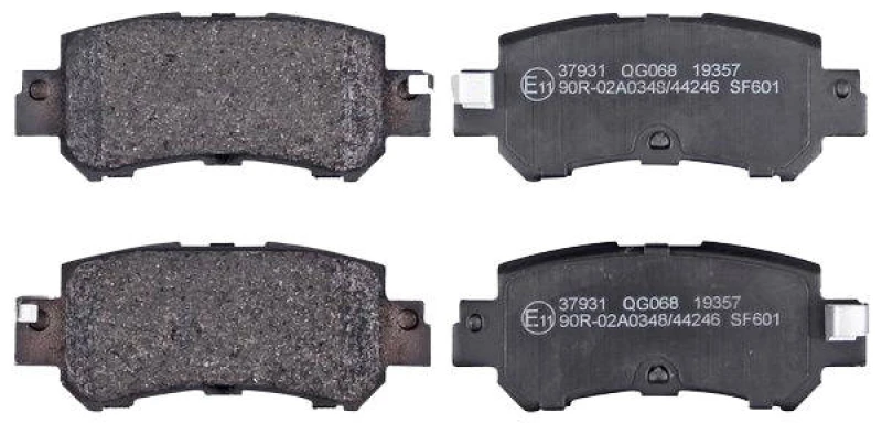Image of A.B.S. 37931 Brake pad set with acoustic wear warning Brake Pad Set,disc brake (402)