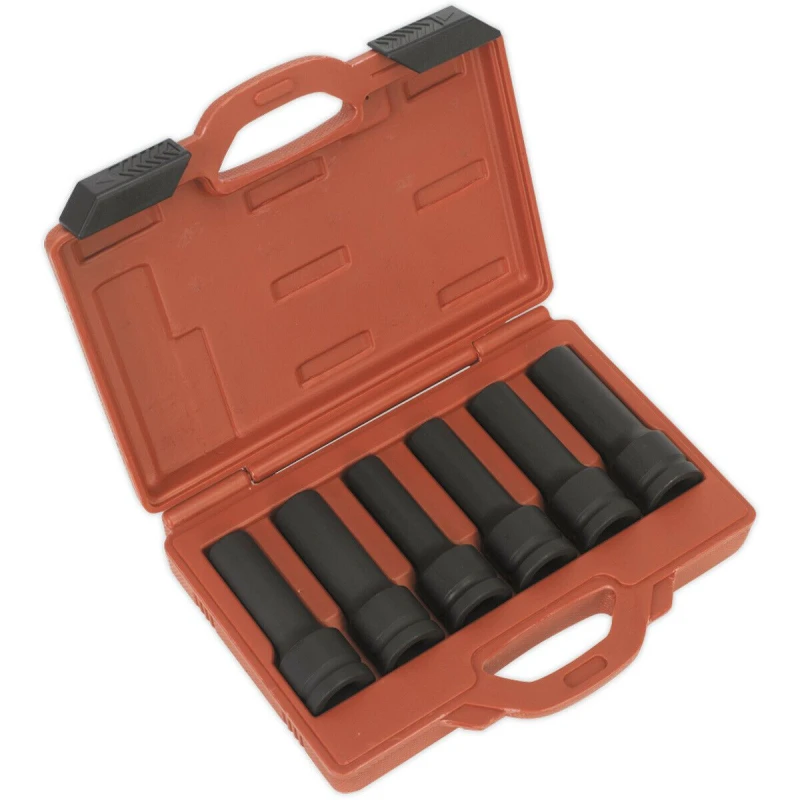 Image of Loops 6pc TRX Star Female DEEP IMPACT Socket Bit Set - 3/4" Square Drive - 12 Point Multi