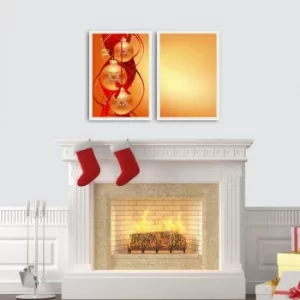 Image of 2PBCTNOEL-02 Multicolor Decorative Framed MDF Painting (2 Pieces)