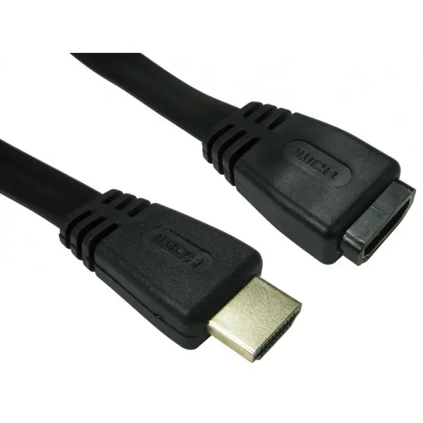 Image of Cables Direct 2m Flat HDMI 1.4 Extension Cable