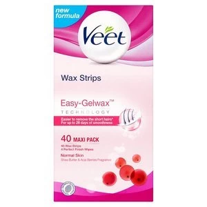 image of Veet Ready to Use Wax Strips with Easy Grip x40