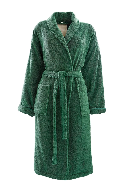 Image of Ted Baker Home Cotton Towel Bathrobe Forest Green unisex L/XL