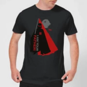Image of Star Wars Darth Vader I Am Your Father Dark Side Silhouettes Mens T-Shirt - Black