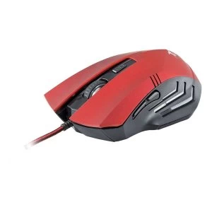 image of White Shark Gaming Gm-1602 Hannibal 3200Dpi Gaming Mouse (Red/Black)