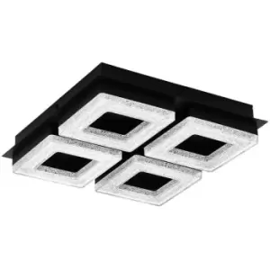 Image of Netlighting Fradelo Integrated LED Semi Flush Light Black - EG99326