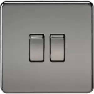 Image of MLA Knightsbridge 10AX 2 Gang 2-Way Switch Black Nickel - SF3000BN