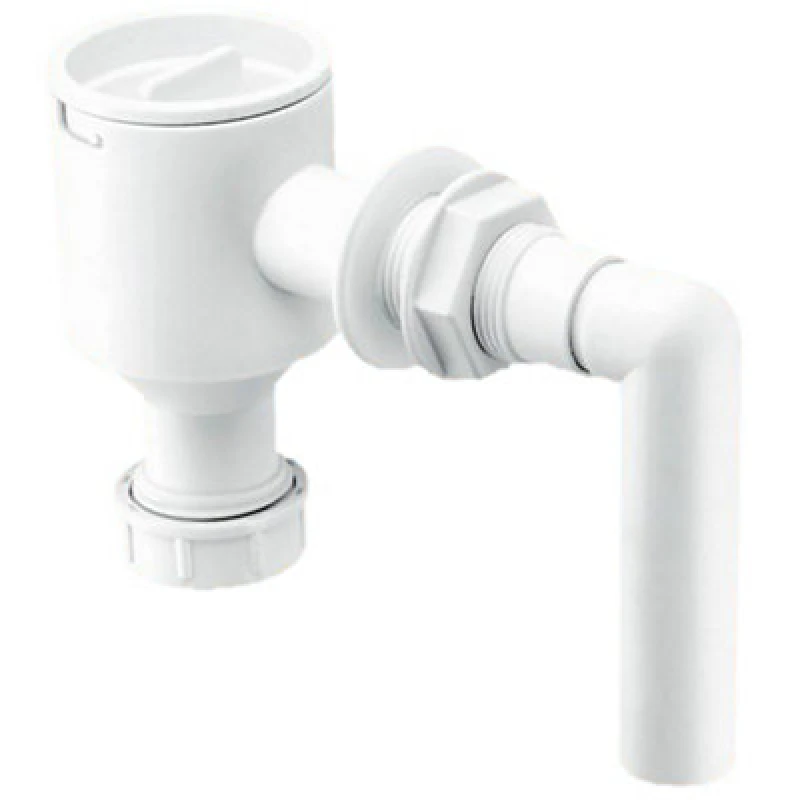 Image of McAlpine R45 1.5" Complete Screened Tank Overflow Connector White