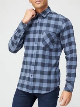Image of Hugo Boss Relegant 2 Check Shirt Navy Size L Men
