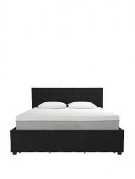 image of Cosmoliving Elizabeth Velvet Double Bed With Storage