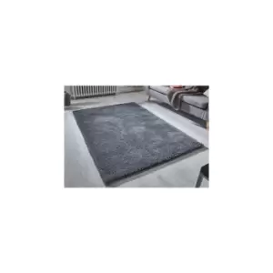 Image of Oriental Weavers - Softness Charcoal 160cm x 230cm Rectangle - Grey
