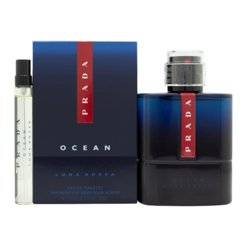 Image of Prada Luna Rossa Ocean Eau de Parfum Gift Set 100ml Eau de Parfum + 10ml EDP