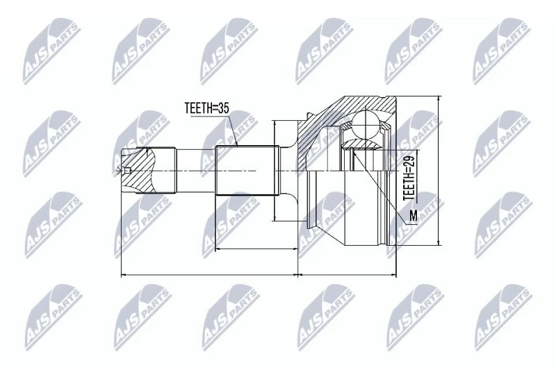 Image of NTY CV joint kit NTY NPZ-FT-038