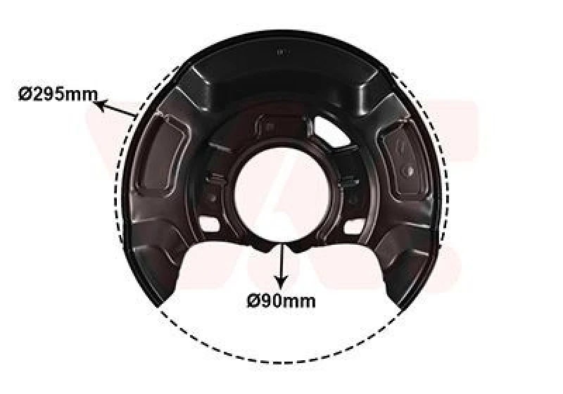Image of VAN WEZEL Brake disc backing plate VAN WEZEL 5436372