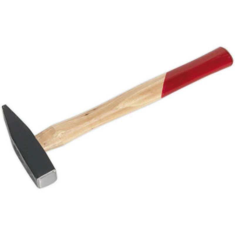 Image of Loops 500g Machinist Hammer - Blackened Forged Steel Head - Hickory Shaft Handle Metallics