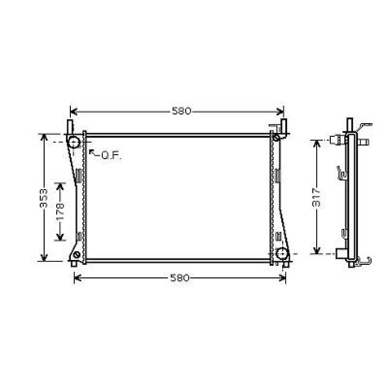 Image of Engine radiator DIEDERICHS DCM2070