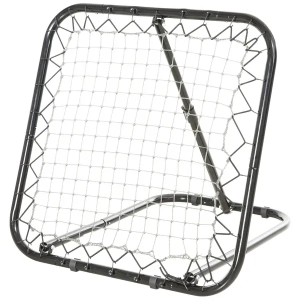 Image of HOMCOM Angle Adjustable Rebounder Net Goal Training Set Football, Baseball Black