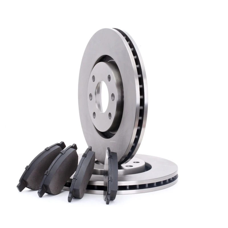 Image of RIDEX 3405B0050 Brake disc and pads set Front Axle, Brake Disc Type: Vented, not prepared for wear warning indicator Brake Set,disc brakes (3405)