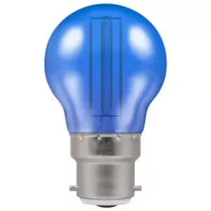 image of Crompton Lamps LED Golfball 4.5W B22 Harlequin IP65 Blue Translucent