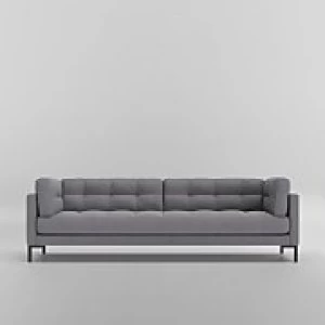 Image of Swoon Landau Smart Wool 3 Seater Sofa - 3 Seater - Pepper