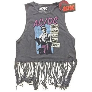 AC/DC - Dirty Deeds Done Dirt Cheap Womens Medium T-Shirt - Grey