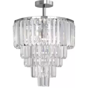 Amedeo Ceiling Light, Chrome, 10x E14