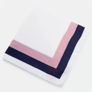 Image of Ted Baker Border Pocket Square Mens - White