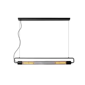 image of Calixt Modern Bar Pendant Light - 2xE27 - Black