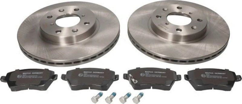 Image of MAPCO 47685 Brake disc and pads set Front Axle, Brake Disc Type: Vented Brake Set,disc brakes (3405)