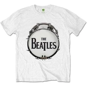 Image of The Beatles - Original Drum Skin Unisex Large T-Shirt - White