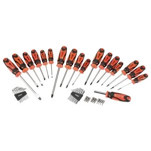 image of Draper 44 Piece Screwdriver - Hex Key and Bit Set with Stand