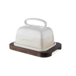 image of Artisan Street Butter Dish Set, White