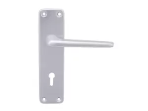 Image of Eclipse 39913 SAA 2000 Series Lever Lock Set Fire Rated Satin Aluminium