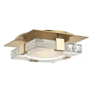 Image of Bourne LED Wall Sconce Aged Brass