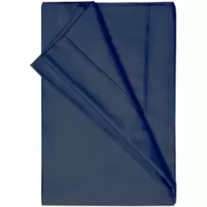 Image of Belledorm 200 Thread Count 100% Egyptian Cotton Flat Sheet, Navy Blue, King/Super King