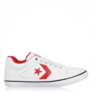 image of Converse Distrito Junior Boys Trainers - White/Red