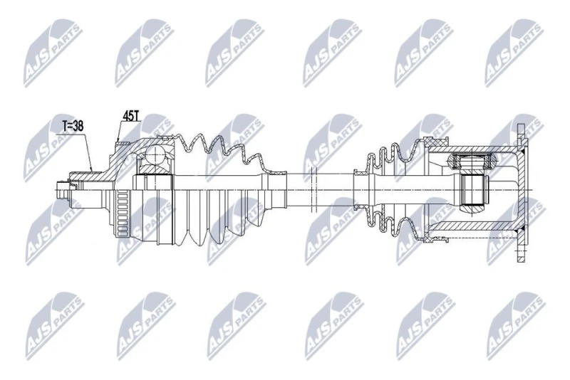 Image of NTY Drive shaft NTY NPW-AU-114