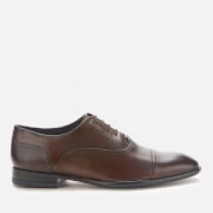 Image of Ted Baker Mens Circass Leather Toe Cap Oxford Shoes - Brown - UK 10