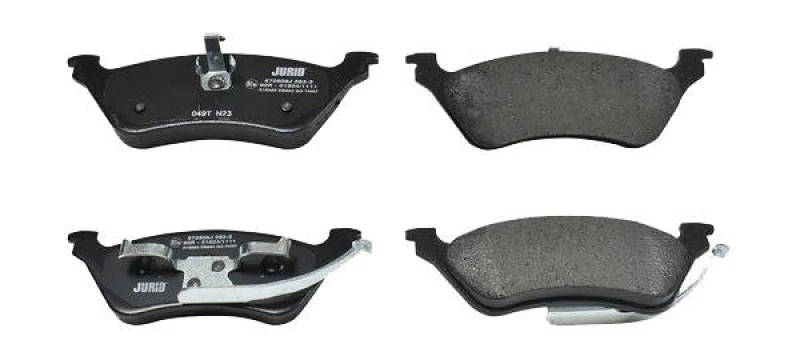 Image of JURID 572505J Brake pad set not prepared for wear warning indicator, without accessories Brake Pad Set,disc brake (402)