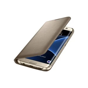 image of Samsung EF-NG935PFEGWW Galaxy S7 Edge LED Cover in Gold