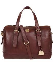 image of Pure Luxuries London Chestnut 'Iris' Leather Handbag - brown