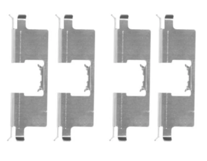 Image of HELLA Brake pad fitting kit HELLA 8DZ 355 204-651