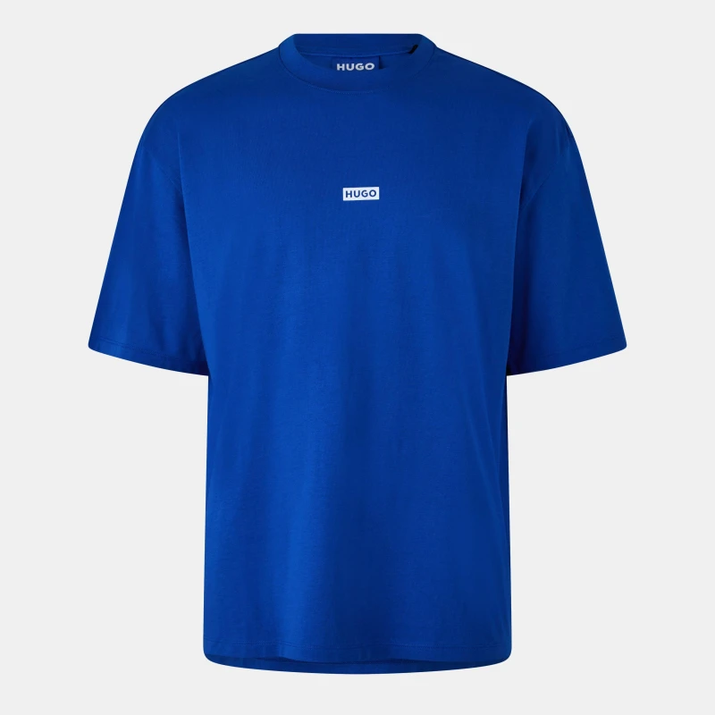 Image of Hugo Mens Regular Fit Logo Back T-Shirt Blue 493 male S