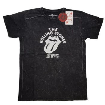 Image of The Rolling Stones - NYC '75 Unisex Large T-Shirt - Black