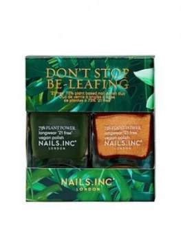 Image of Nails Inc Green Is The New Black Nail Polish Duo